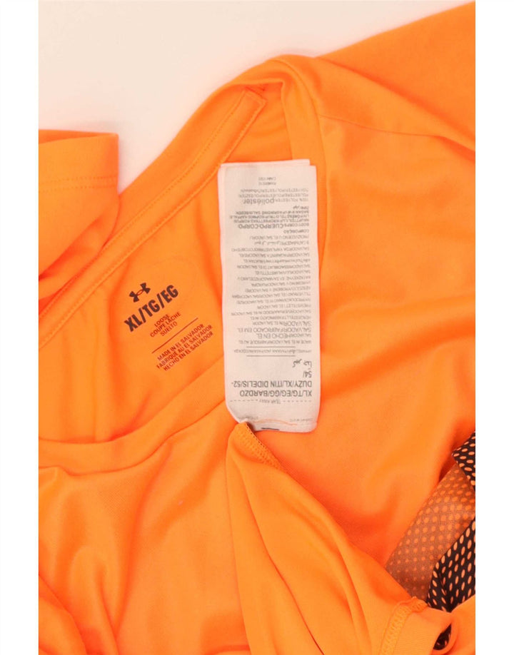 Under Armour Herren T-Shirt Top XL Orange Tie Dye Polyester