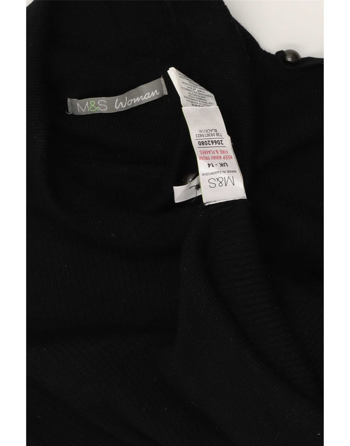 Marks & Spencer Damen-Pullover mit Rollkragen, Gr. 14, Schwarz