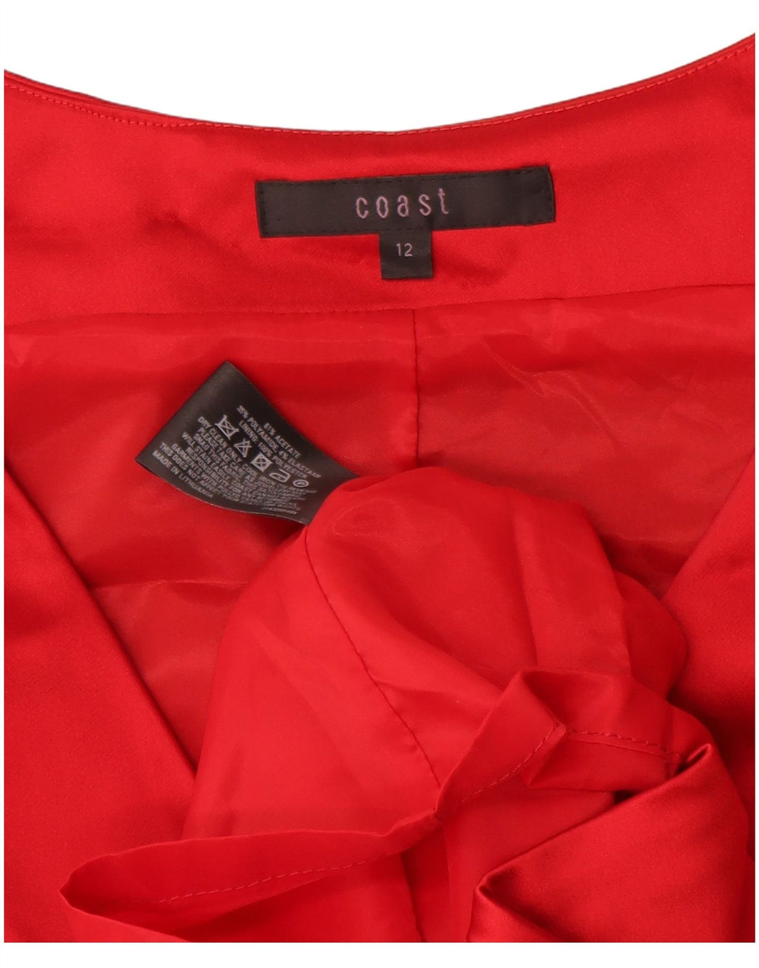 Ärmelloses Etuikleid für Damen von Coast, UK 12, Mittelrot, Acetat