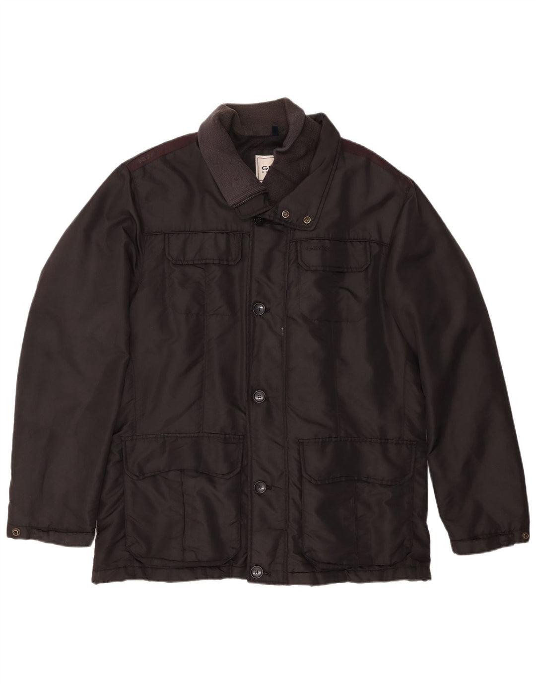 Geox Herren Respira Wattierte Jacke UK 44 2XL Schwarz Polyamid