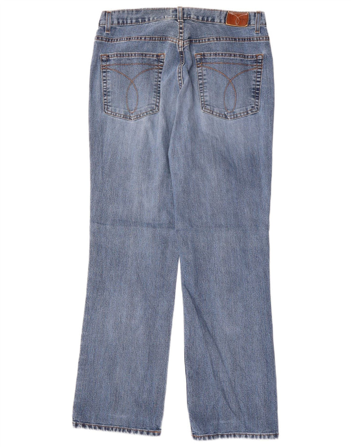 Calvin Klein Damen Straight Jeans W32 L29 Blaue Baumwolle