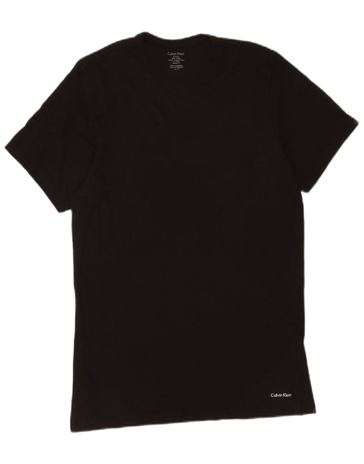 Calvin Klein Herren T-Shirt Top Small Schwarz Baumwolle