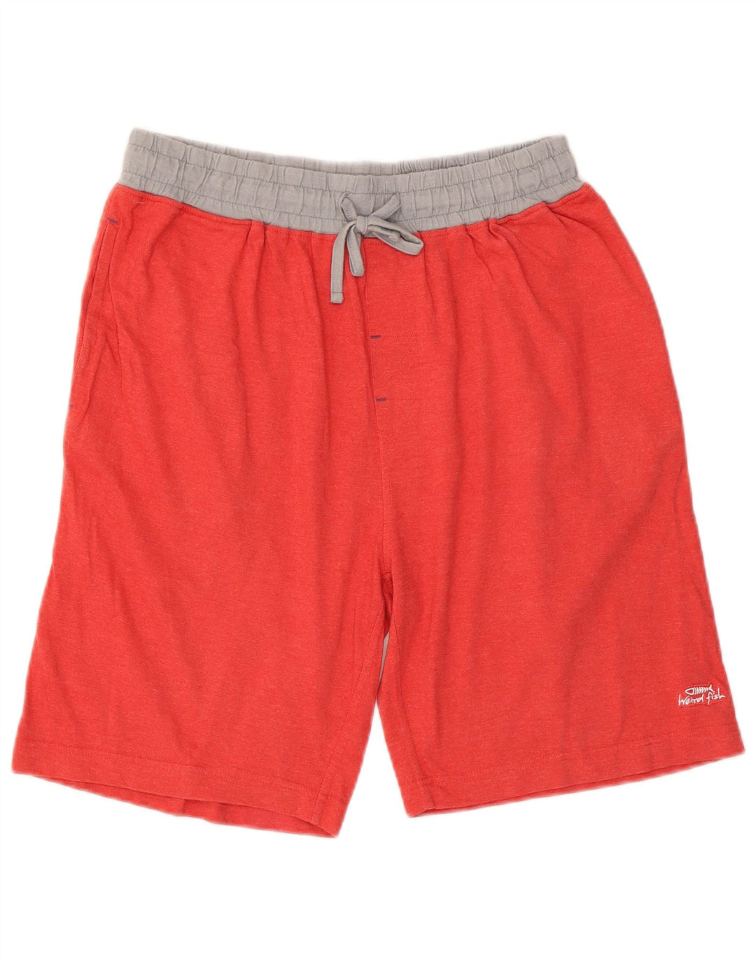 Weird Fish Herren-Sportshorts, groß, rote Colourblock-Baumwolle