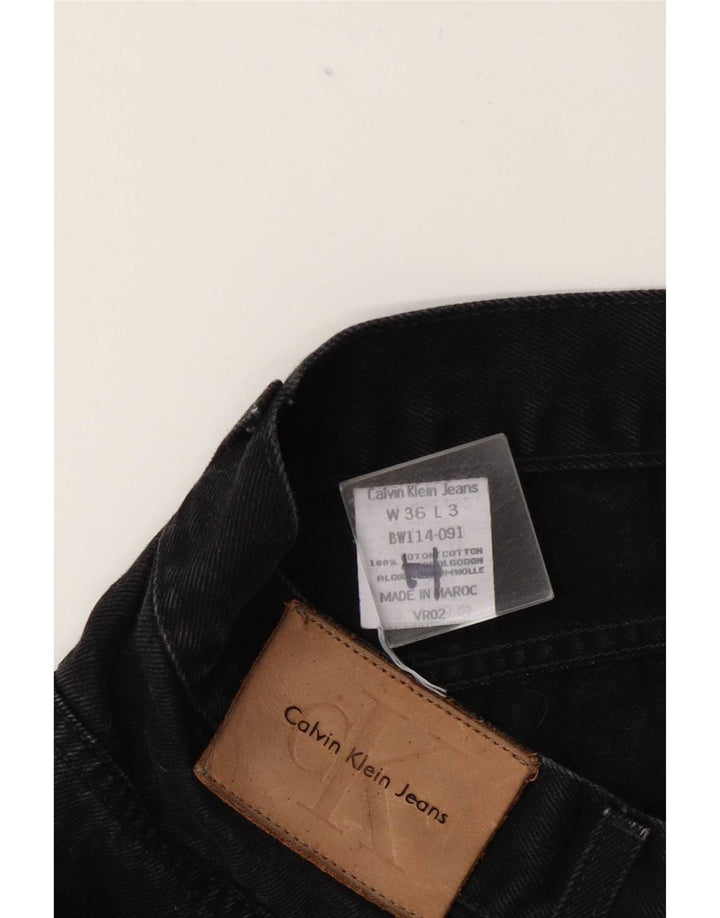 Calvin Klein Herren Tapered Jeans W36 L30 Schwarze Baumwolle