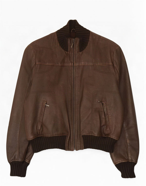 Conbipel Herren Bomber Lederjacke IT 56 2XL Braun