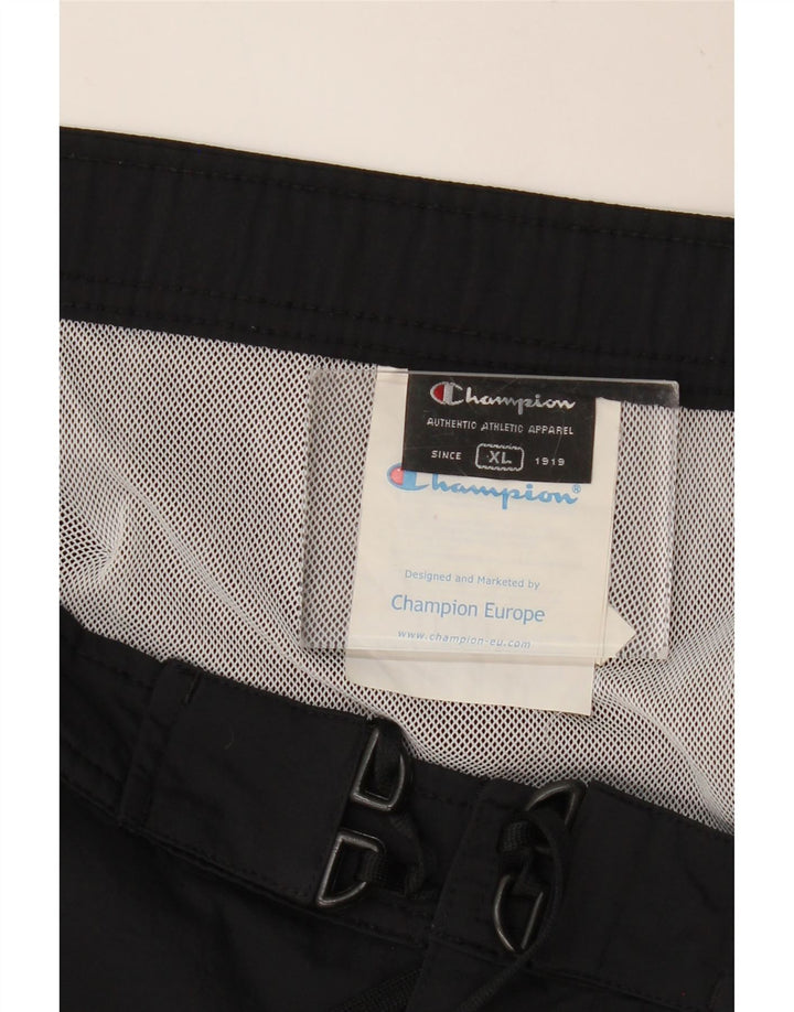 CHAMPION Mens Cargo Swimming Shorts XL  Black Colourblock Polyamide