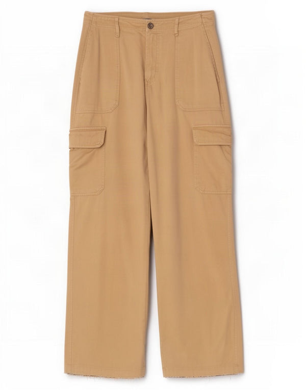 Zara Damen-Cargohose mit lockerer Passform, EU 46, XL, W36, L31, Beige