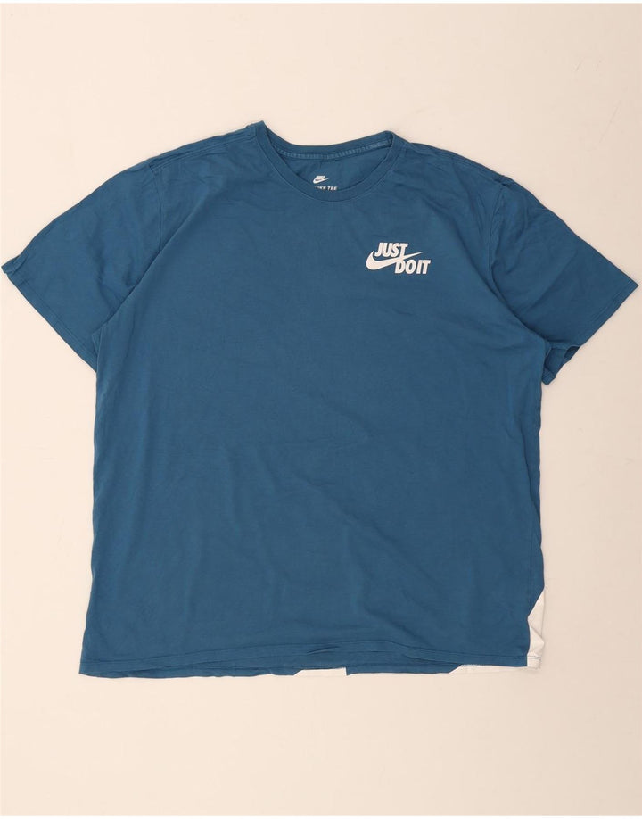 NIKE Herren Athletic Cut Graphic T-Shirt Top 2XL Blau
