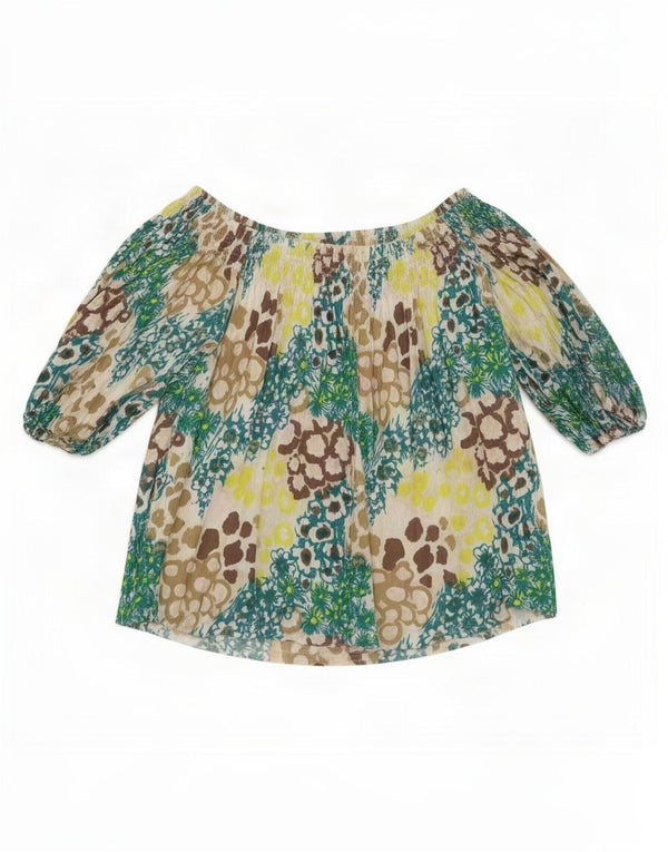French Connection Damen-Top mit 3/4-Ärmeln, Größe M, mehrfarbig, Blumenmuster