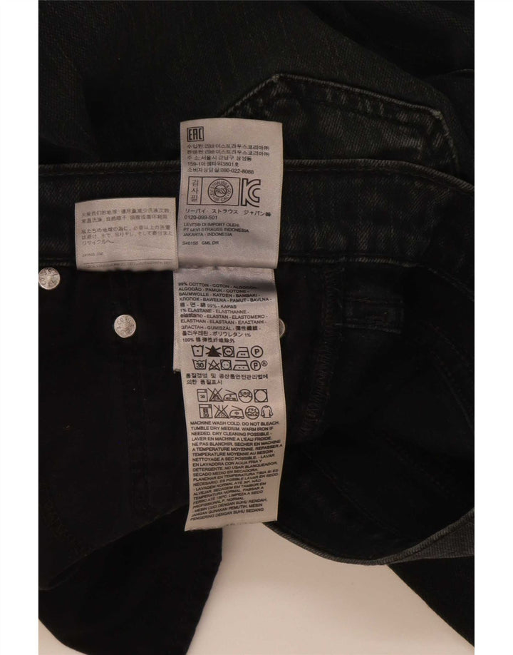 Levi's Herren Slim Jeans W30 L30 schwarze Baumwolle