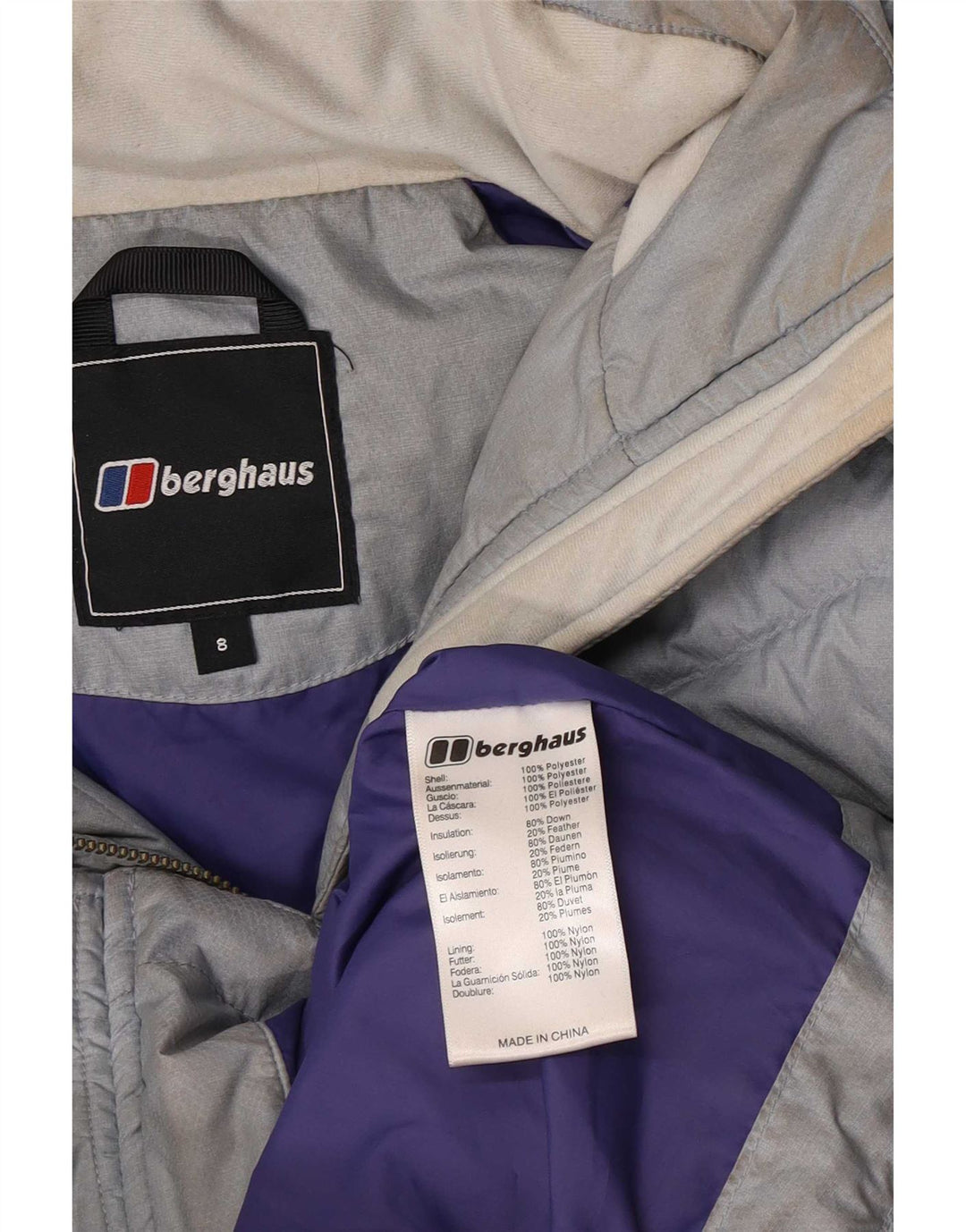 Berghaus Damen Wattierte Jacke UK 8 Small Grau Polyester
