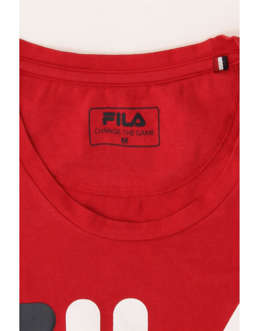 Fila Damen Grafik T-Shirt Top UK 12 Mittelrot