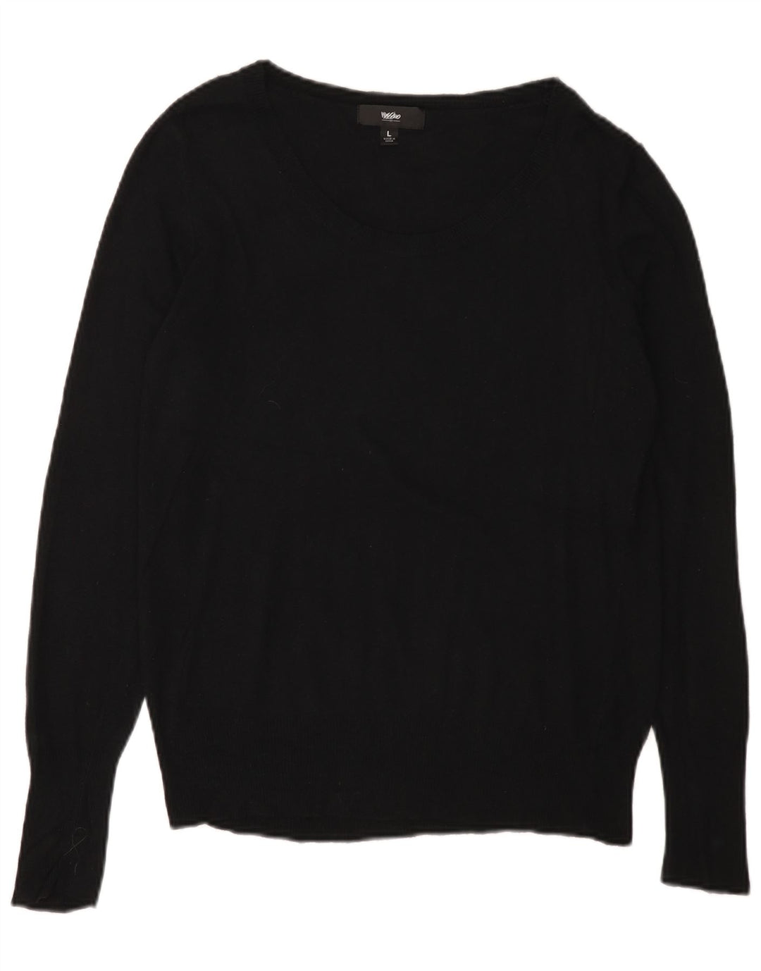 MOSSIMO Damen-Pullover mit U-Boot-Ausschnitt, Gr. 14, großes schwarzes Nylon