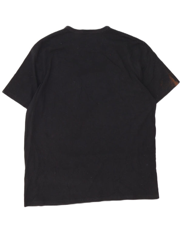 Champion Herren Grafik T-Shirt Top XL Schwarz Baumwolle