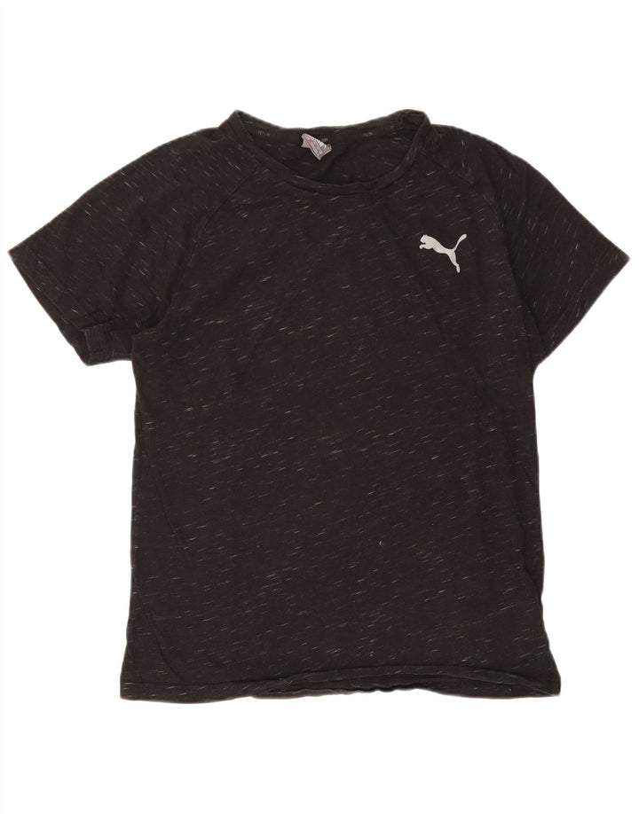 Puma Herren T-Shirt Top Large Grau meliert Baumwolle