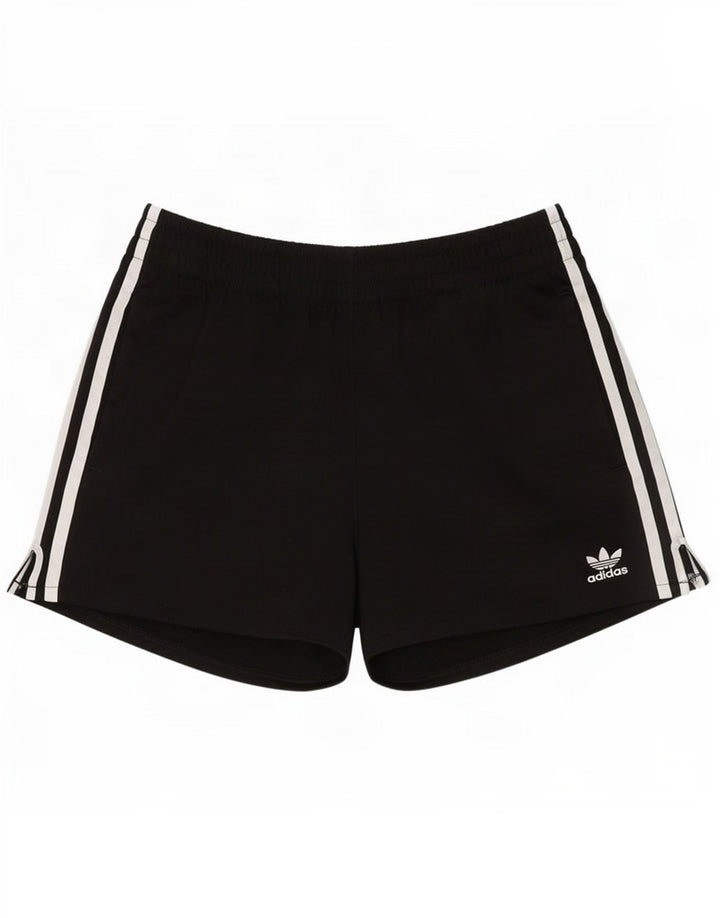 Adidas Damen Sportshorts UK 12 Medium Schwarz Polyester