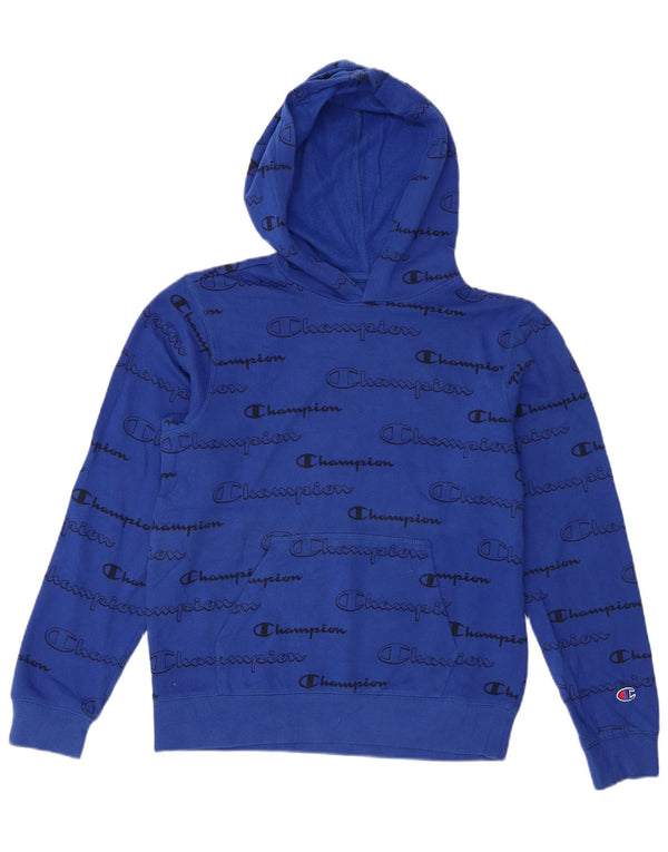 Champion Kapuzenpullover mit Grafik für Jungen, 13–14 Jahre, XL, blaue Baumwolle