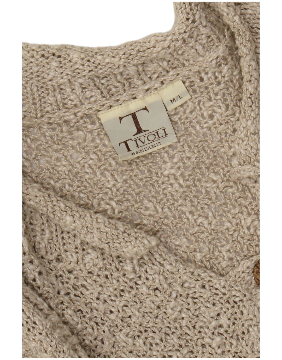 Tivoli Damen-Strickjacke in Übergröße, UK 14, Mittelbeige, Leinen