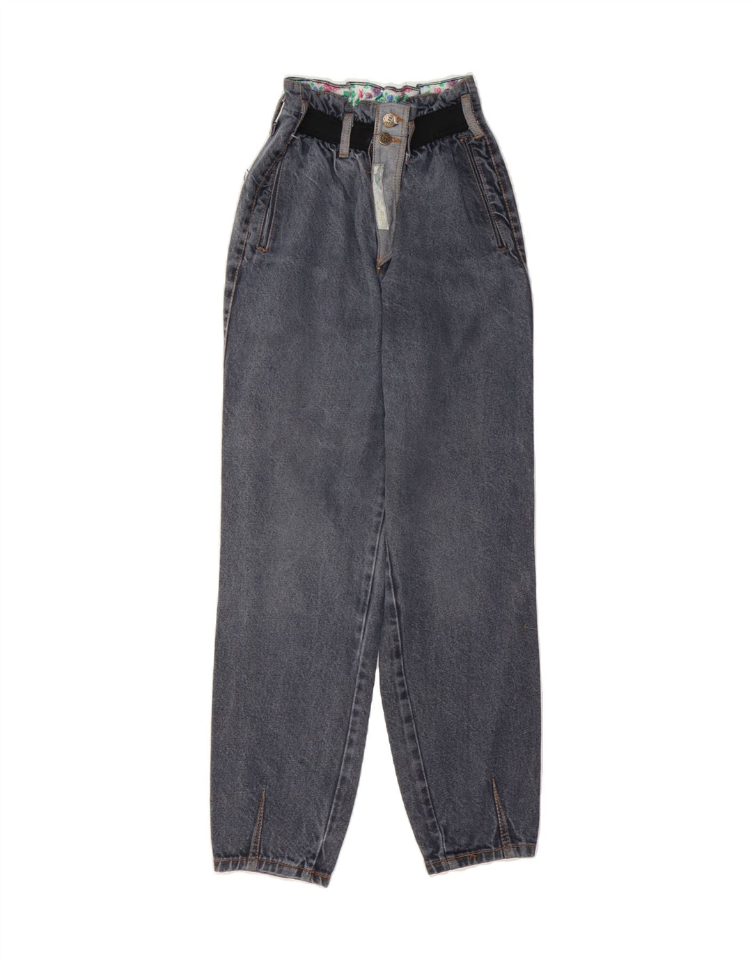 CLARK Womens High Rise Tapered Jeans W26 L28  Grey Vintage CLARK and Second-Hand CLARK from Messina Hembry 