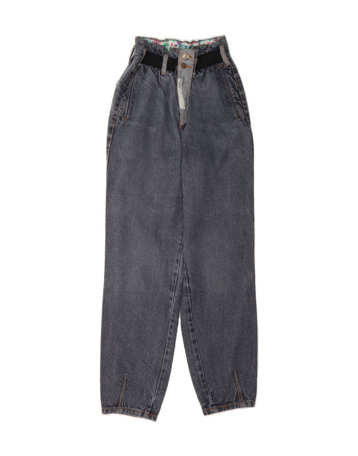 CLARK Womens High Rise Tapered Jeans W26 L28  Grey Vintage CLARK and Second-Hand CLARK from Messina Hembry 