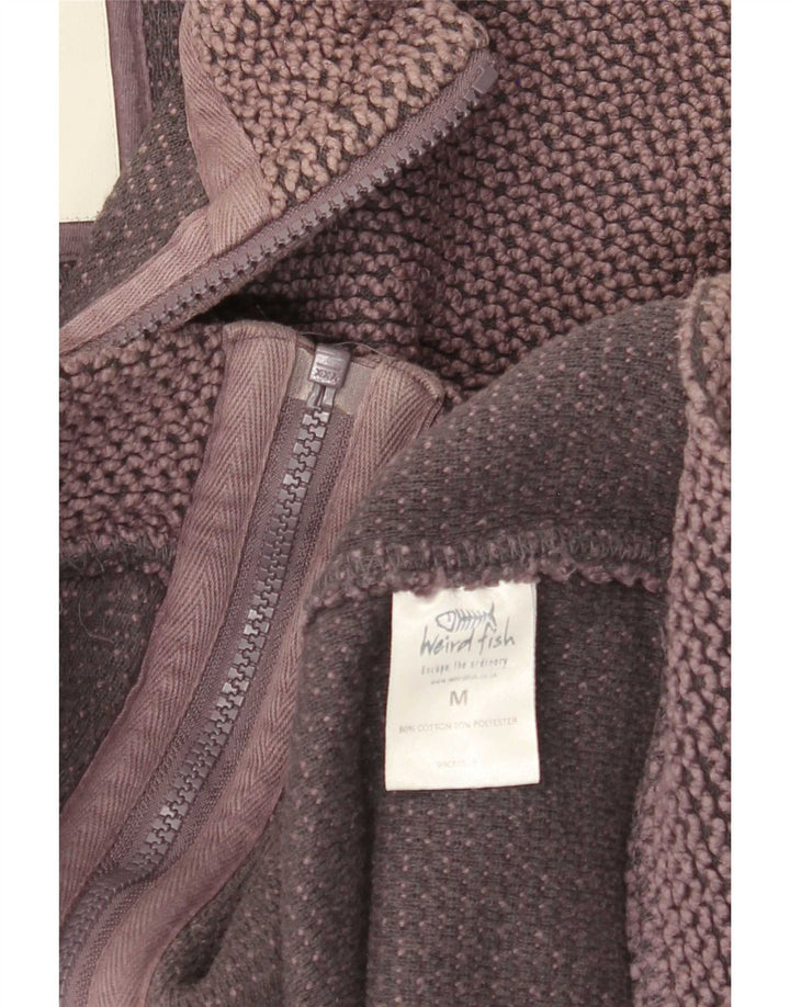 Weird Fish Herren-Strickjacke aus mittelbrauner Baumwolle