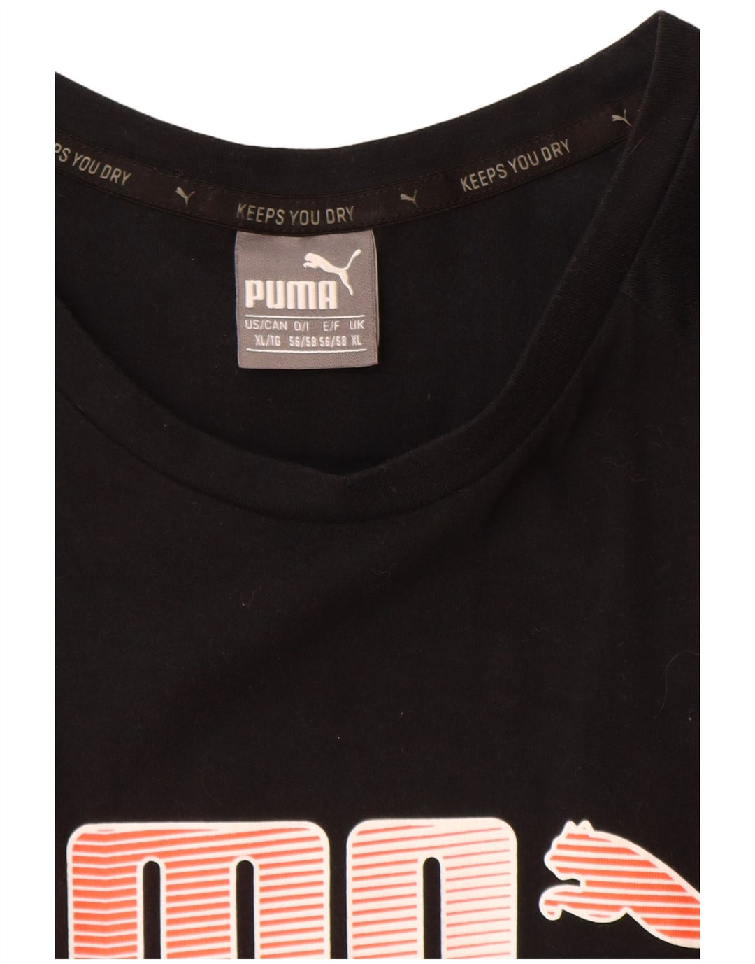 Puma Herren Grafik T-Shirt Top XL Schwarz