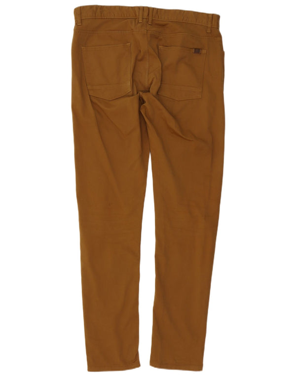 Zara Herren Skinny Casual Hose EU 46 XL W36 L32 Braune Baumwolle