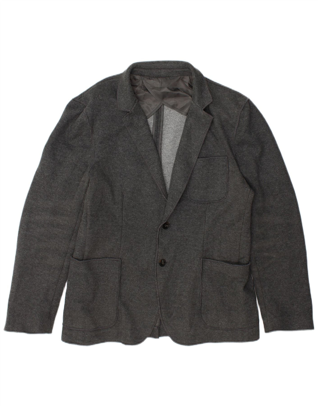 Zara Herren-Blazerjacke mit 2 Knöpfen, EU 56, XL, grau, Polyester