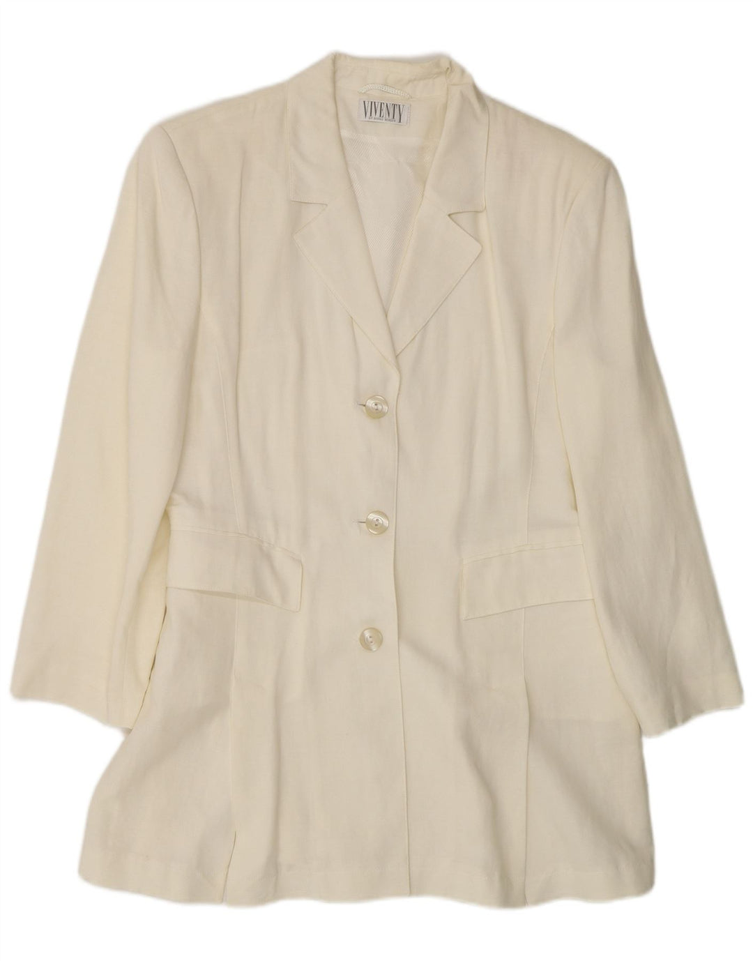 Viventy Damen Longline 3-Knopf-Blazerjacke EU 40 Medium Off White