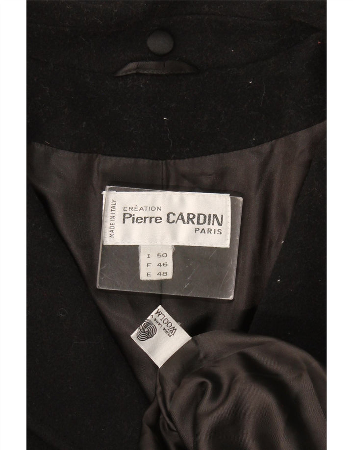 Pierre Cardin Damen Übergroßer Mantel IT 50 XL Schwarze Wolle
