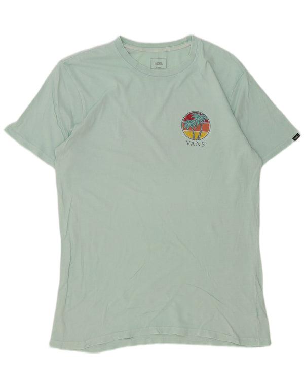 Vans Herren Grafik T-Shirt Top XL Türkis Baumwolle