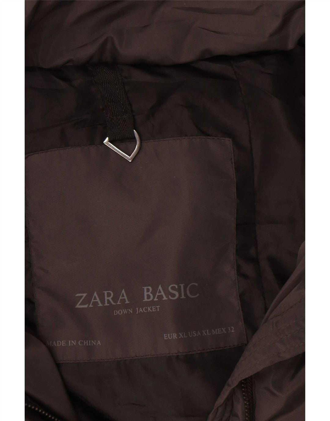 Zara Damen Wattierte Jacke UK 18 XL Schwarz Polyester