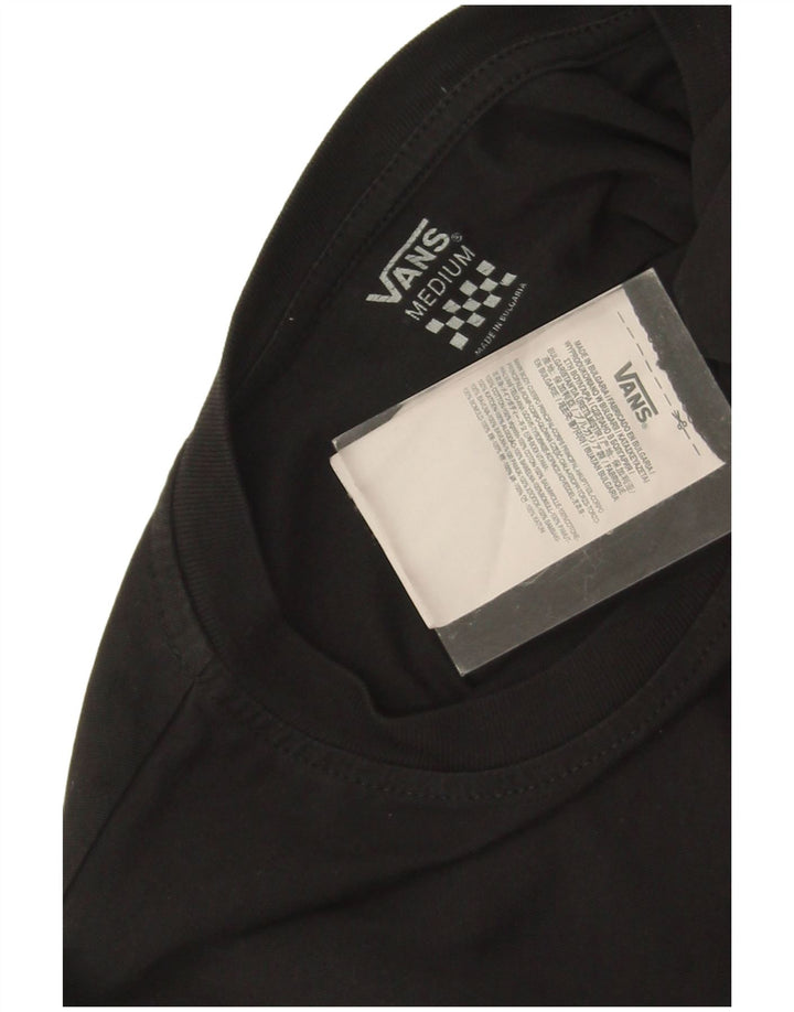 Vans Damen Crop Graphic Top Langarm UK 14 Mittelschwarze Baumwolle