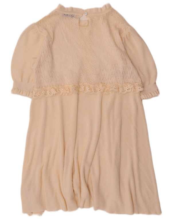 Zara Damen-Strickkleid mit 3/4-Ärmeln, UK 14, mittelgrau, Polyester