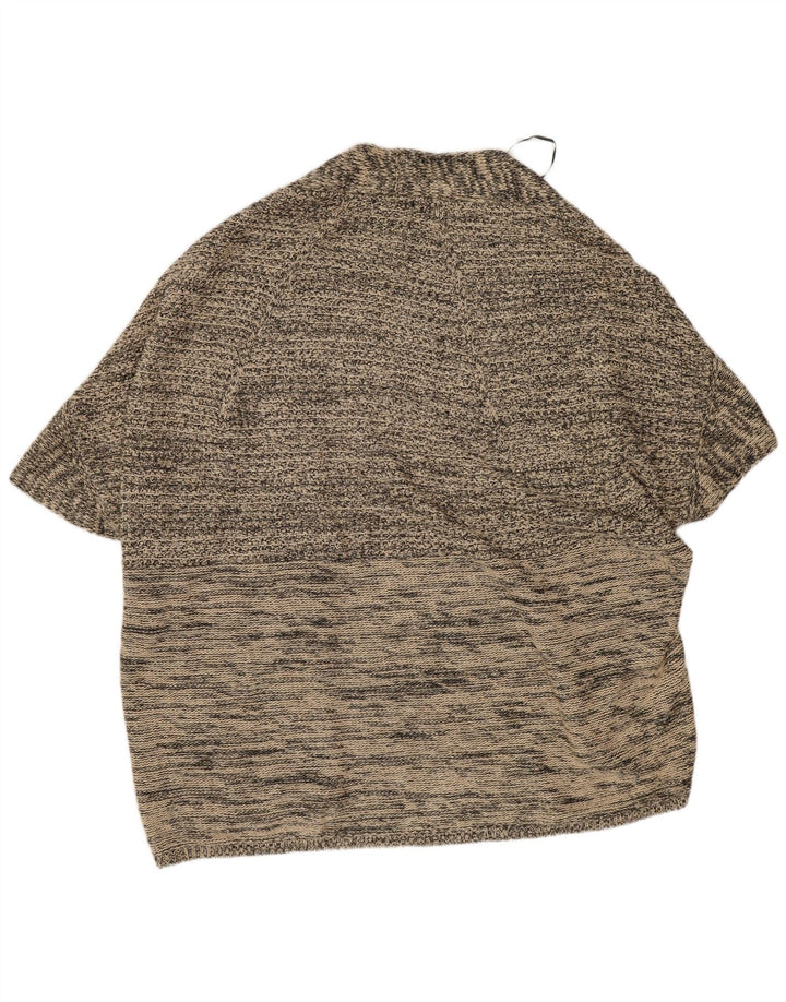 Massimo Dutti Damen Ponchopullover UK 14 Mittelgrau meliert
