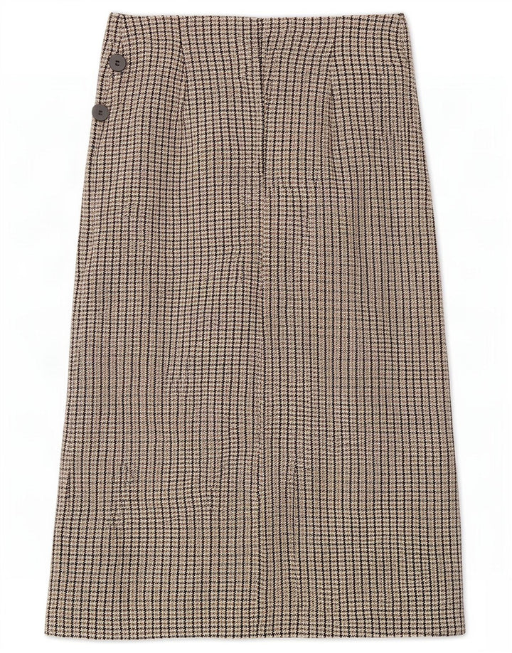 Zara Damen Wickelrock groß W30 braun kariert