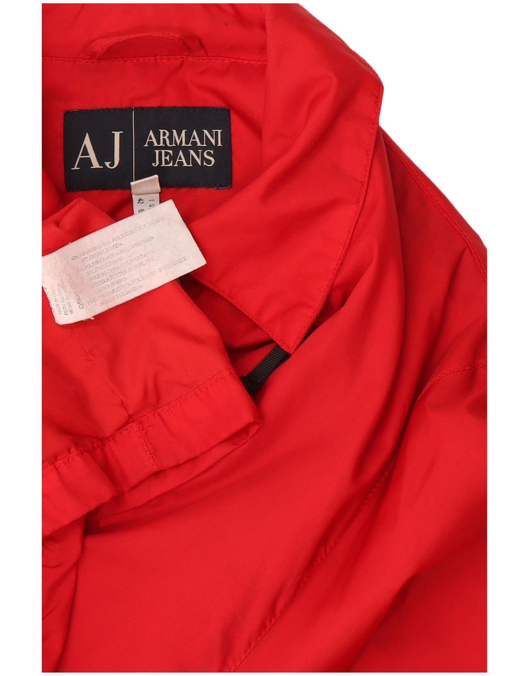 Armani Jeans Damen Windjacke UK 12 Medium Red Polyamid