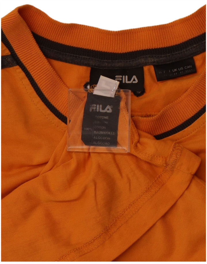 FILA Herren T-Shirt Top Mittelorange Baumwolle
