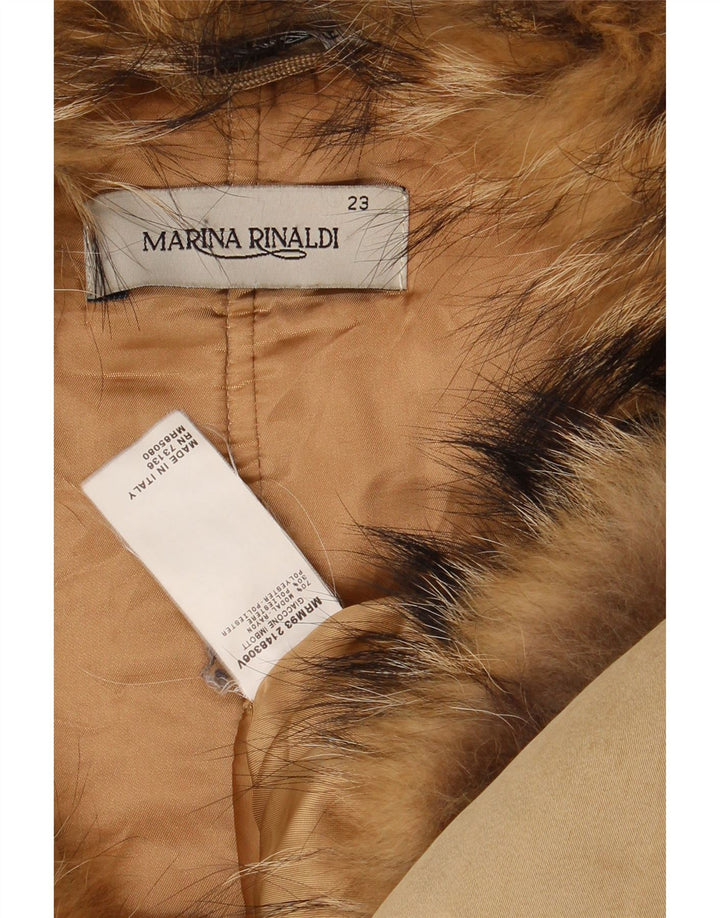 Marina Rinaldi Damenmantel Größe 23 Medium Beige Rayon