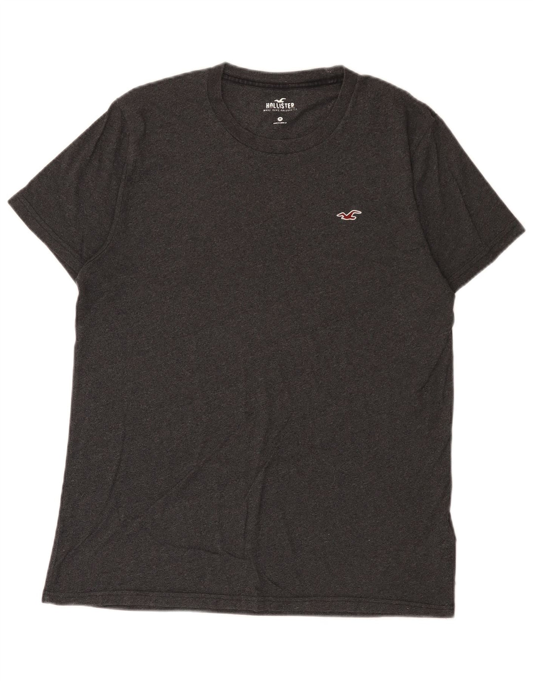 Hollister Herren-T-Shirt-Oberteil aus mittelgrauer Baumwolle