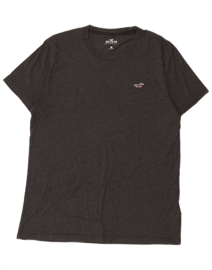 Hollister Herren-T-Shirt-Oberteil aus mittelgrauer Baumwolle