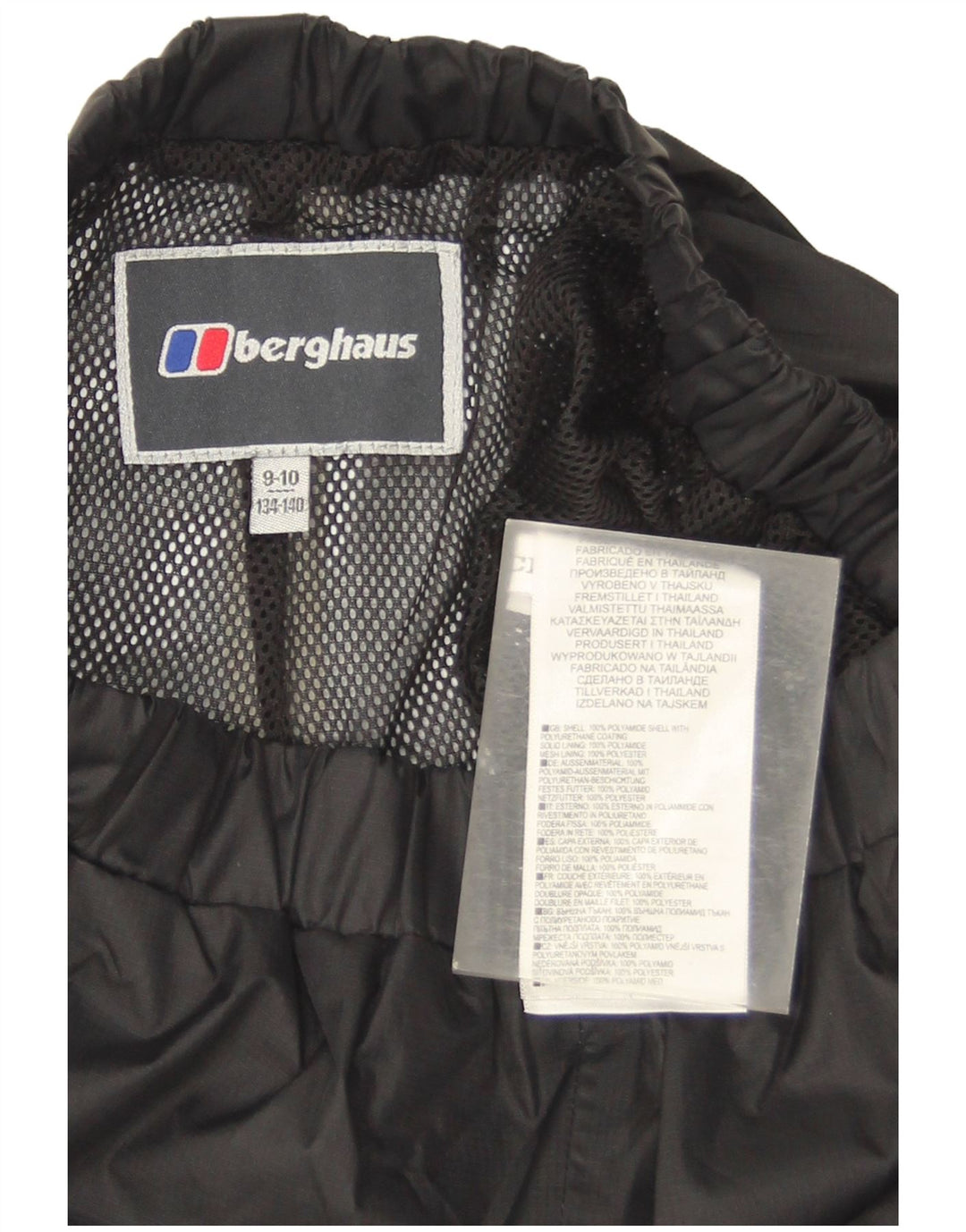 Wasserdichte Hose für Jungen von Berghaus, 9–10 Jahre, Schwarz, Polyamid