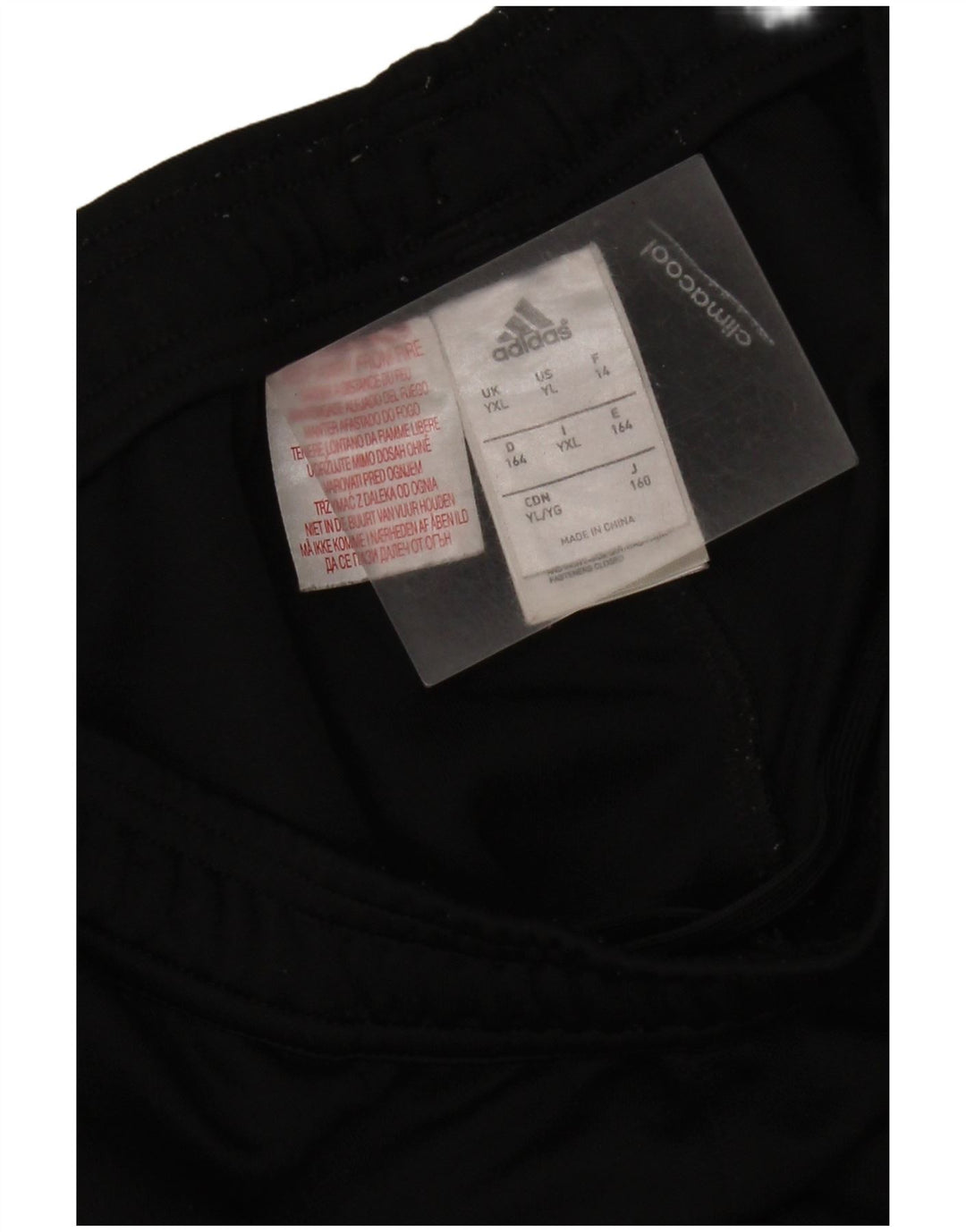 Adidas Jungen Climacool Trainingshose 13-14 Jahre XL Schwarz Polyester