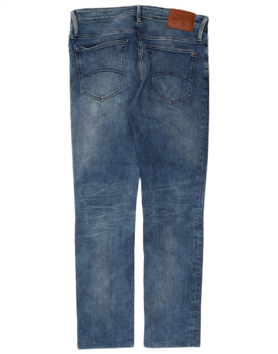 Tommy Hilfiger Herren Slim Jeans W32 L29 Blaue Baumwolle