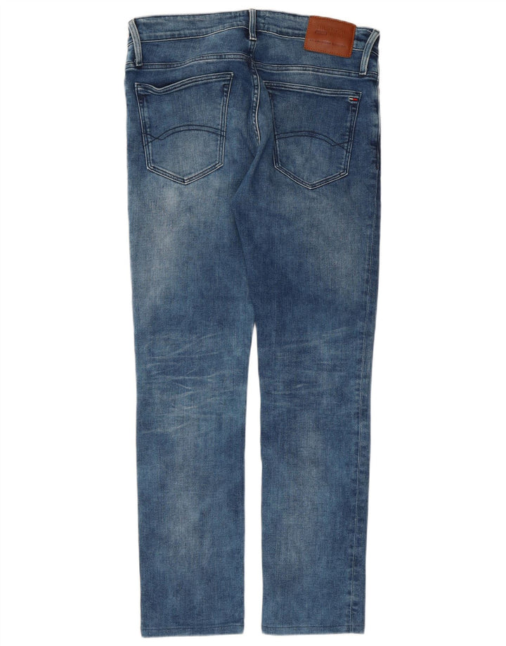 Tommy Hilfiger Herren Slim Jeans W32 L29 Blaue Baumwolle