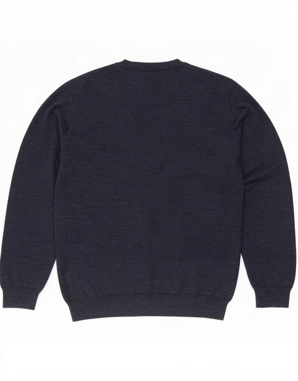 M&Co Herren-Pullover mit Rundhalsausschnitt, XL, marineblaue Baumwolle