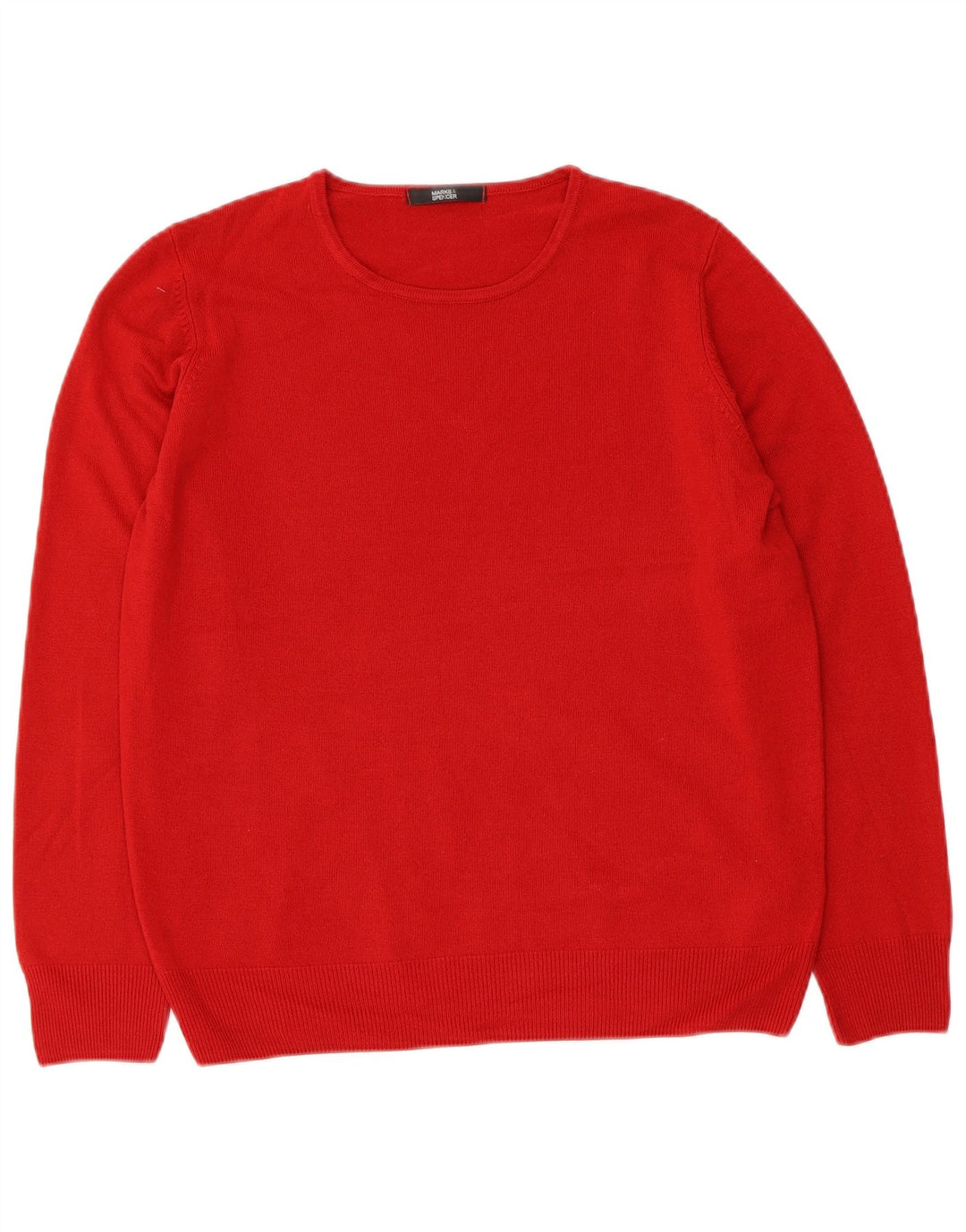 Marks & Spencer Damen Pullover mit Rundhalsausschnitt, UK 14, Mittelrot, Acryl