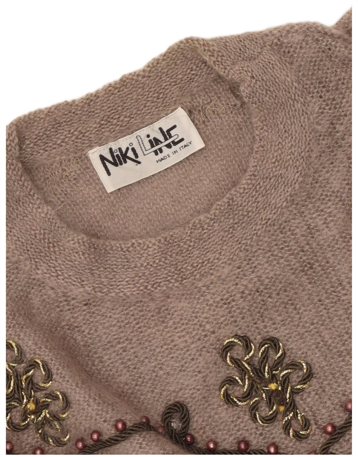Niki Line Damen-Pullover mit Rundhalsausschnitt, Gr. 42, Größe L, Grau