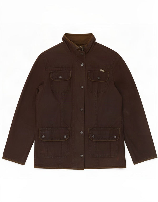 Barbour Damenjacke aus gewachster Baumwolle, UK 10, Größe S, Braun