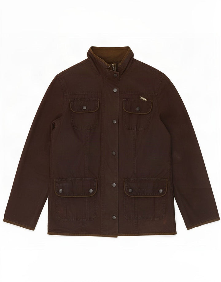 Barbour Damenjacke aus gewachster Baumwolle, UK 10, Größe S, Braun